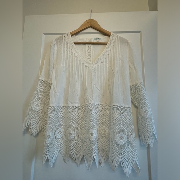 urban outfitters white boho blouse - Picture 2 of 3